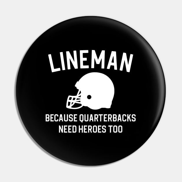 Funny Lineman Gift Football Gift Lineman Because Quarterbacks Pin by kmcollectible