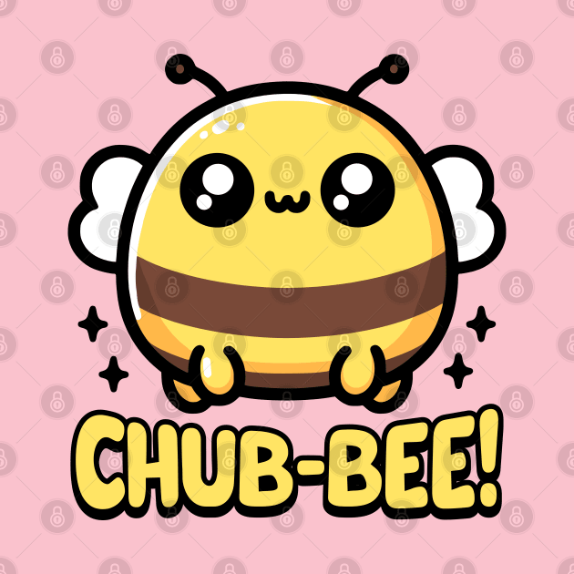 Chub-Bee! Cute Chubby Bee Pun by Cute And Punny