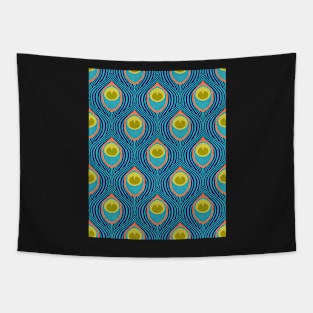 Peacock Cyan Tapestry