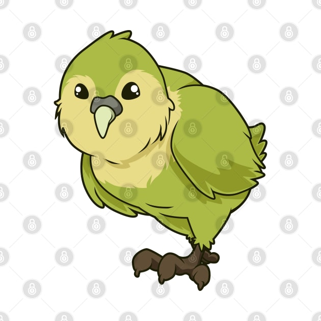 Kawaii Kakapo by Modern Medieval Design