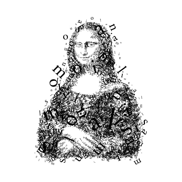 Font illustration "Mona Lisa" by t-shirts-cafe