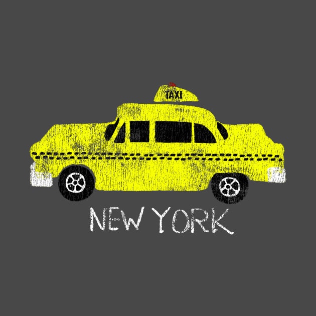 Yellow Cab New York City Souvenir Retro Print Retro, Gift by FireflyCreative