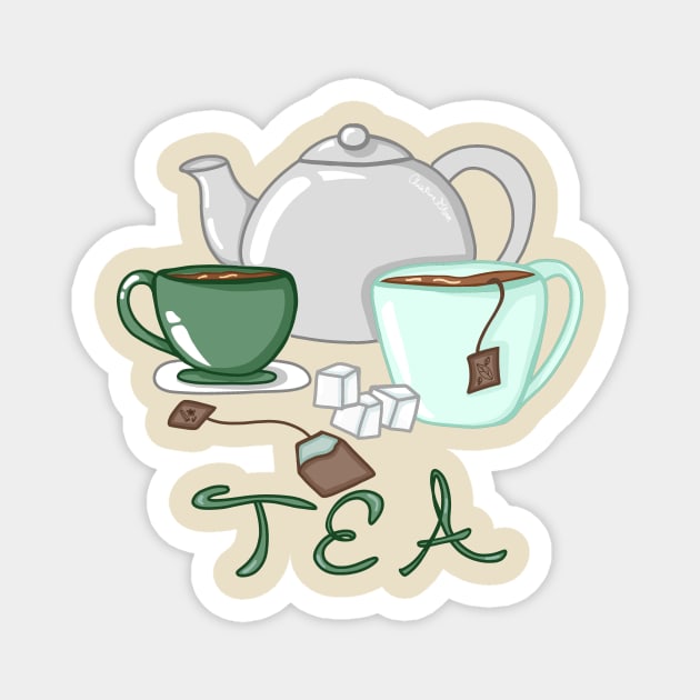 Tea Lover Magnet by Custom Baubles & Designs