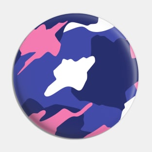 Cool Pink and Blue Camouflage Pin