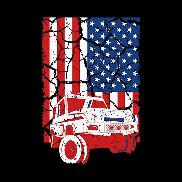 Off-Road Jeep Rough Road Adventure Proud American Design Gift Idea  by c1337s