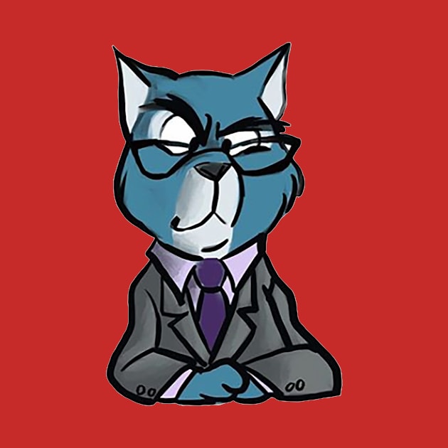 Talk Show Host Cat by AlexandraBowmanArt