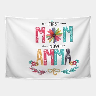 First Mom Now Amma Wildflowers Happy Mothers Day Tapestry