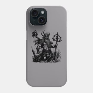 Scandinavian Viking at the sea Phone Case