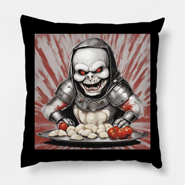 HEAVY METAL Mozzarella Cheese Art Pillow by Klau