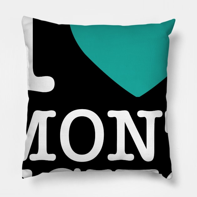 I "heart" montecito Pillow by hamiltonarts