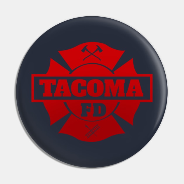 Tacoma FD - TV Show - Badge Logo v1 Pin by SharkPants