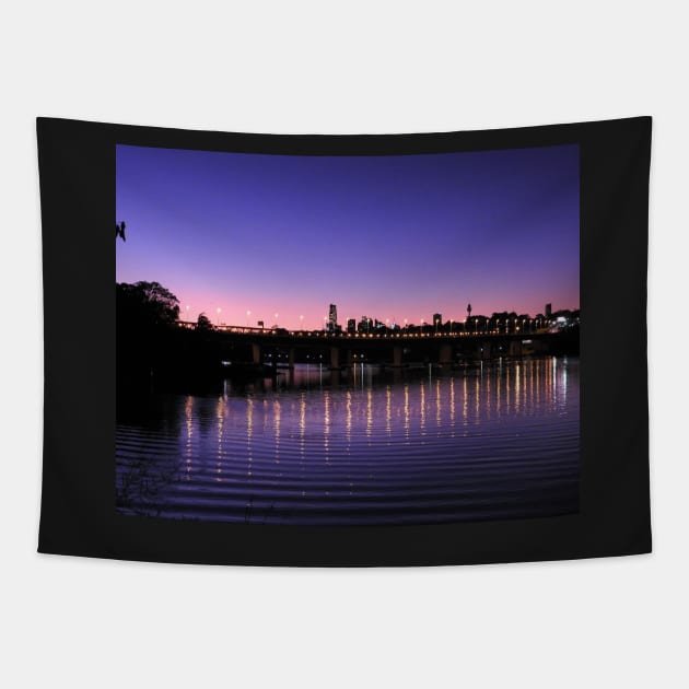 Dawn over Iron Cove Tapestry by kirstybush