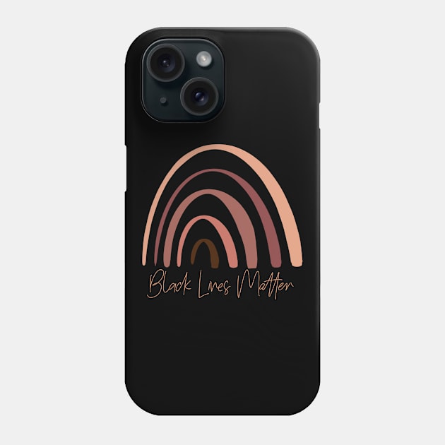 Black Lives Matter Black brown skin tones rainbow Phone Case by MimiS