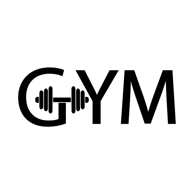Gym typographic logo design by DinaShalash