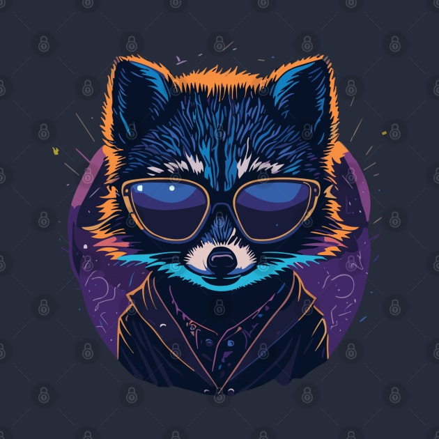 Racoon with glasses by DesignVerseAlchemy