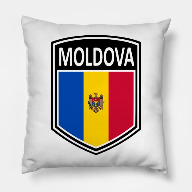 Flag Shield - Moldova Pillow by Taylor'd Designs