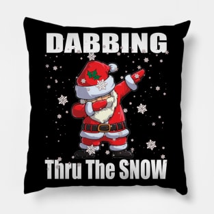 Santa Dabbing Thru The Snow Pillow