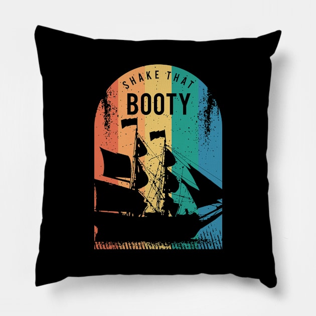 Funny Pirate Freebooter Buccaneer Caribbean Adventure Shirt Pillow by AlleyField