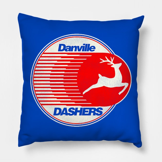 Defunct Danville Dashers Hockey Team Pillow by Defunctland