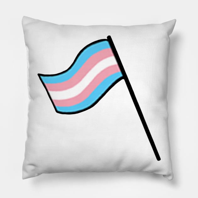 Trans Flag Pillow by Momo_Cas99