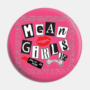 Mean Girls Jr. Show Shirt Pin