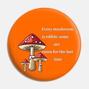 Every mushroom is edible, some are eaten for the last time Pin