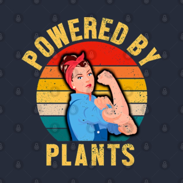 Powered By Plants Girly Vegan by TheMerchHaven