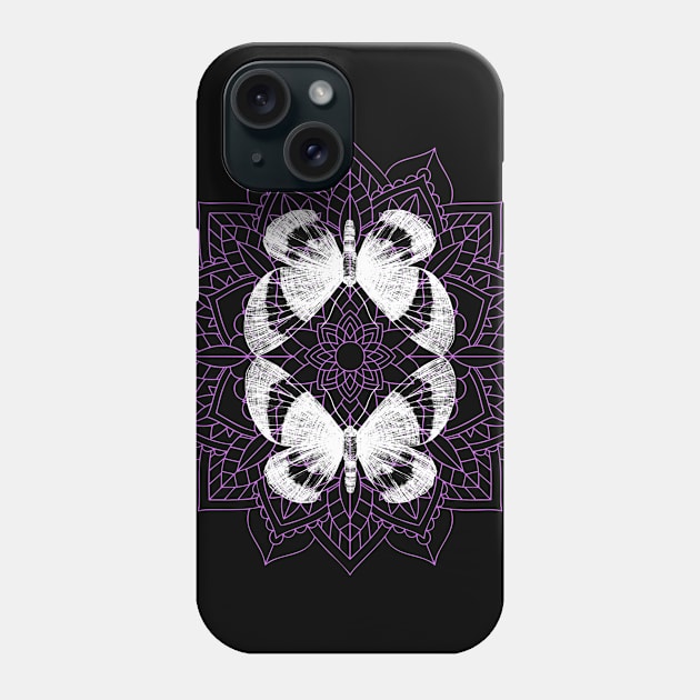 Butterfly Mandala Phone Case by Helena Morpho 