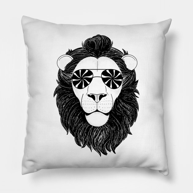 Wild Lion Pillow by Caden Davis Designs