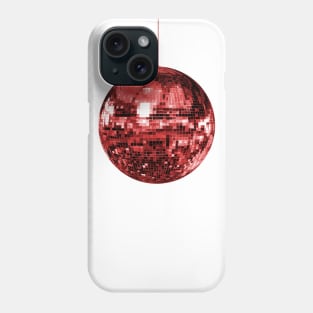 Red Mirrored Disco Ball Phone Case