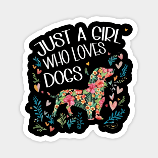 Dog Cute Just A Girl Who Loves Dogs dachshund Gift For Girls Women Magnet