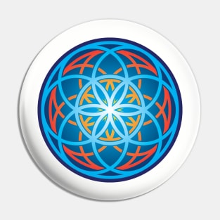 Seed of Life Blue Pin