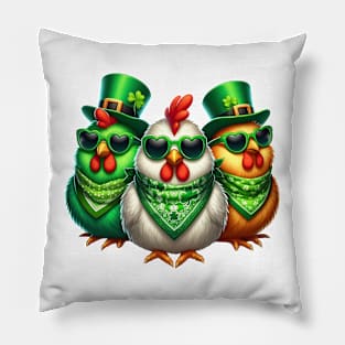 St Patricks Day Trio of Turkeys Pillow