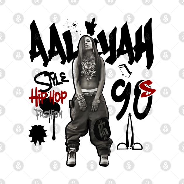 Aaliyah hiphop fashion 90s by Degiab