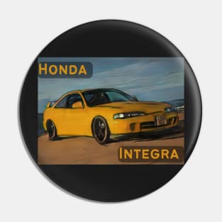 JDM Honda Integra - Cartoon Design Pin