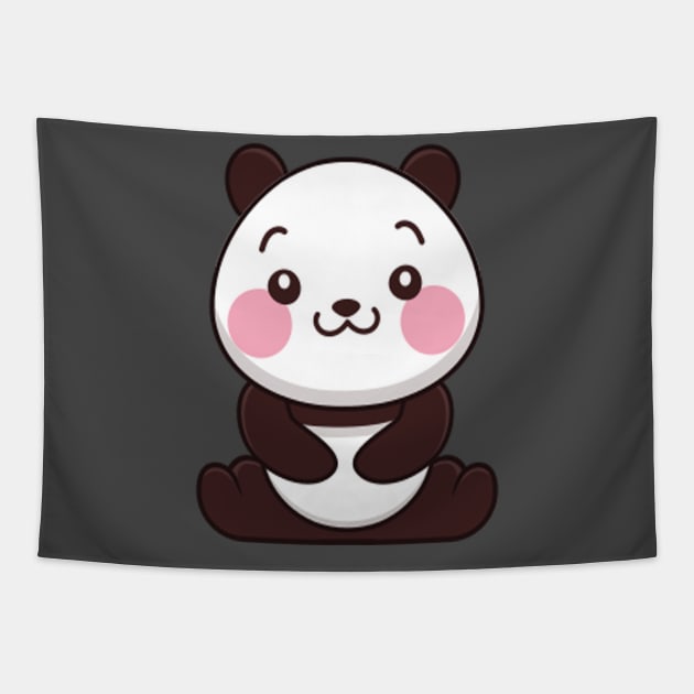 Baby Panda - Cute Panda Tapestry by tatzkirosales-shirt-store