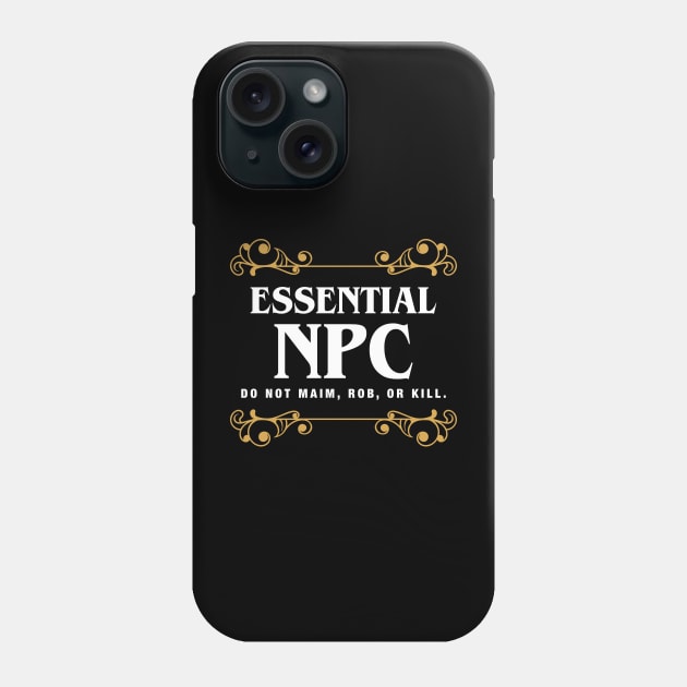 Essential NPC Character Tabletop RPG Addict Phone Case by pixeptional