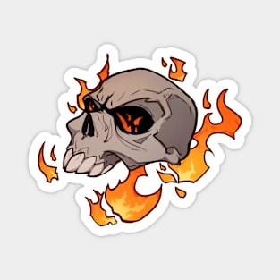 Fire skull Magnet