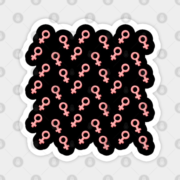 Female Symbol Pattern Design Magnet by BrightLightArts