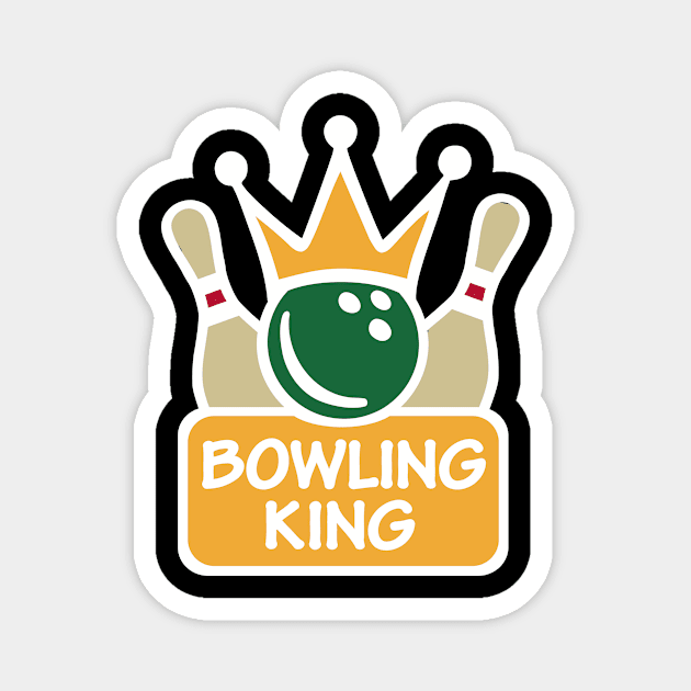 Bowling king Magnet by Designzz