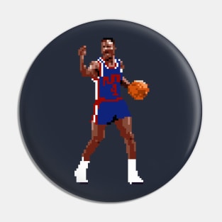 Joe Dumars Pixel Dribble Pin