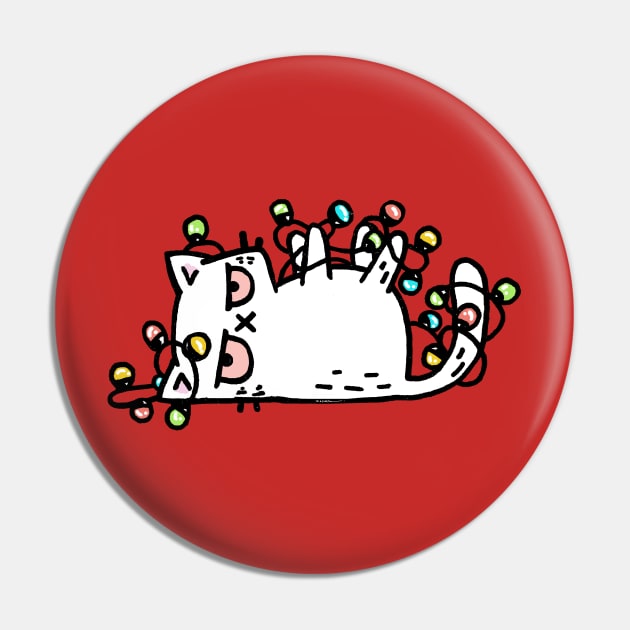 Tis the season to sparkle Cat Pin by Walmazan