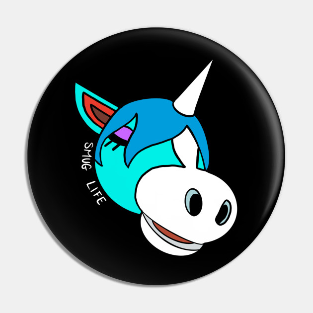 Smug Life Julian Animal Crossing New Horizons Pin Teepublic De