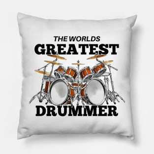 The Worlds Greatest Drummer Pillow