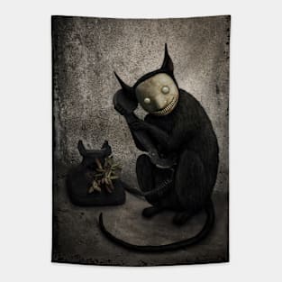 Spooky cat Tapestry