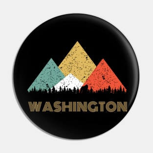 Secret Sasquatch Hidden Retro Washington with Hiding Bigfoot Pin