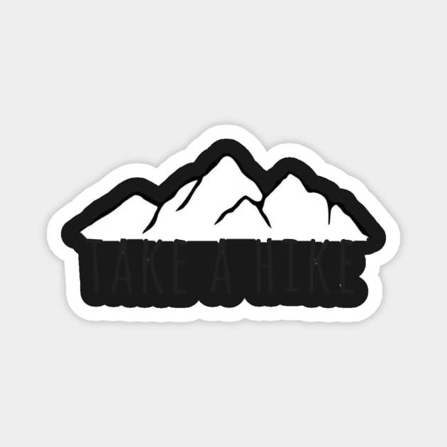 Take a Hike Mountain Magnet by annmariestowe