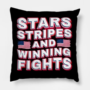 Stars Stripes and Winning Fights .aldz Pillow