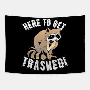 Raccoon Here To Get Trashed! Tapestry