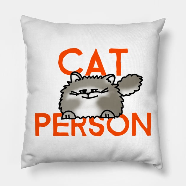 Cat Person Pillow by leBoosh-Designs